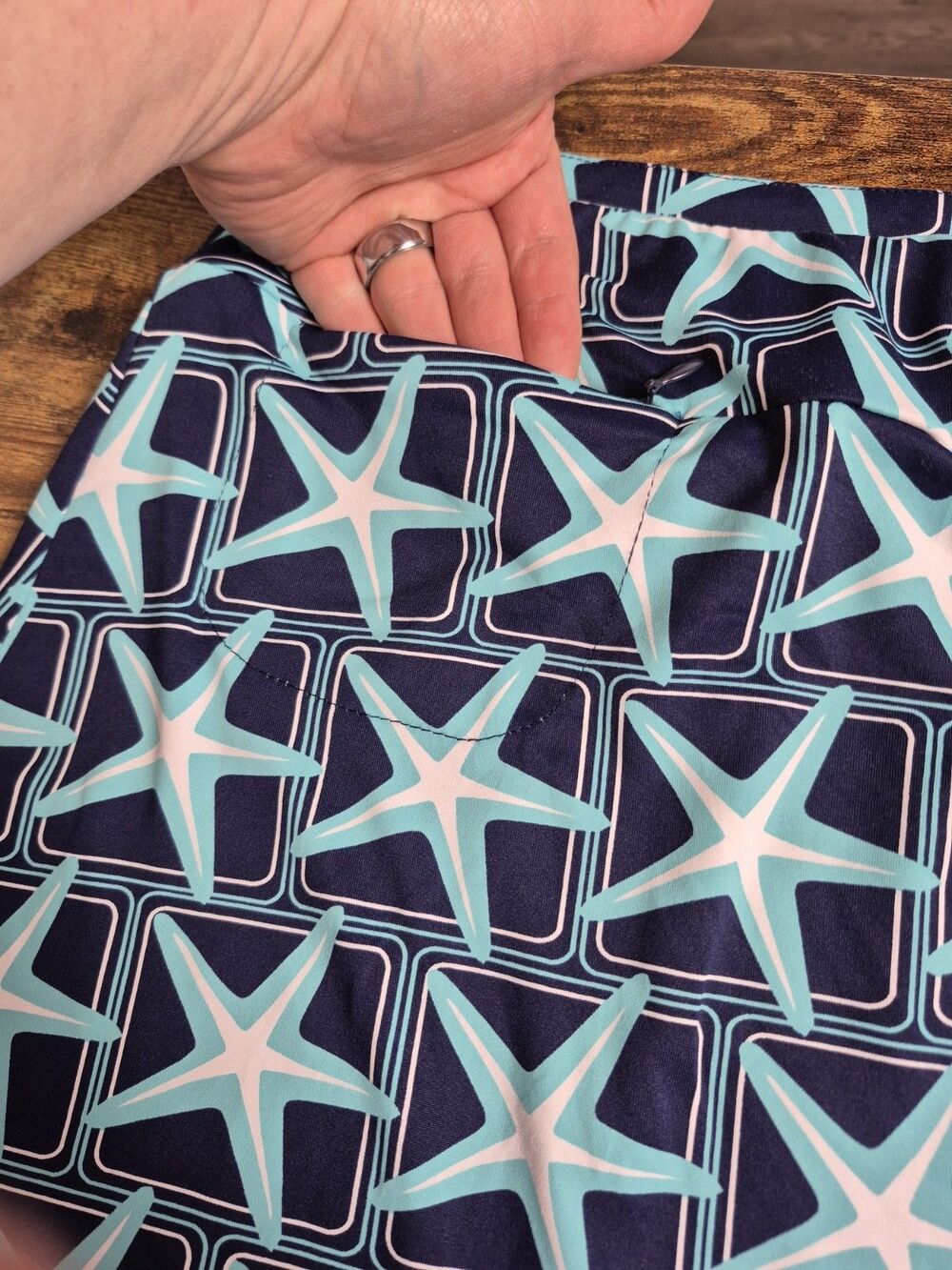 Lulu B Skirt Skort Womens XL Starfish UPF 50+ Tennis Core Golf Preppy Resort - Picture 3 of 12